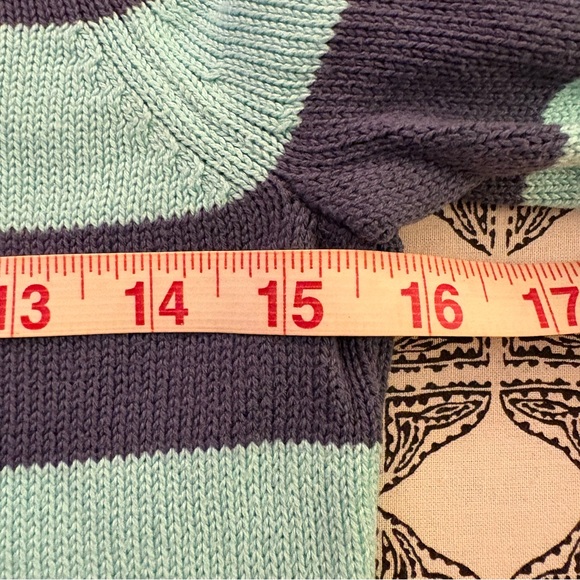 LACOSTE Blue and Teal Cotton Pullover size 36 - Picture 8 of 11